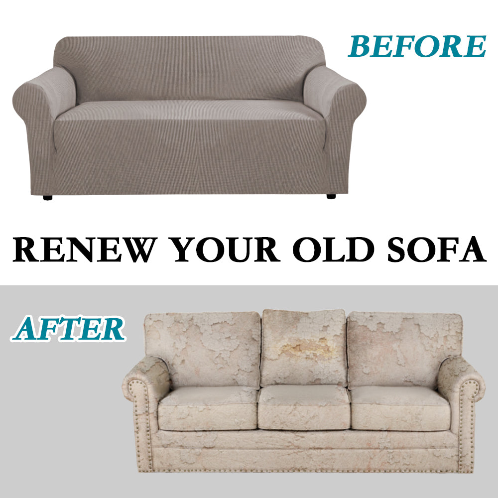 2-Piece Jacquard 3-Seater Sofa Slipcover