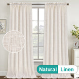 Rod Pocket Natural Linen Mixed Sheers Sold by 2 (52'' x 108'')