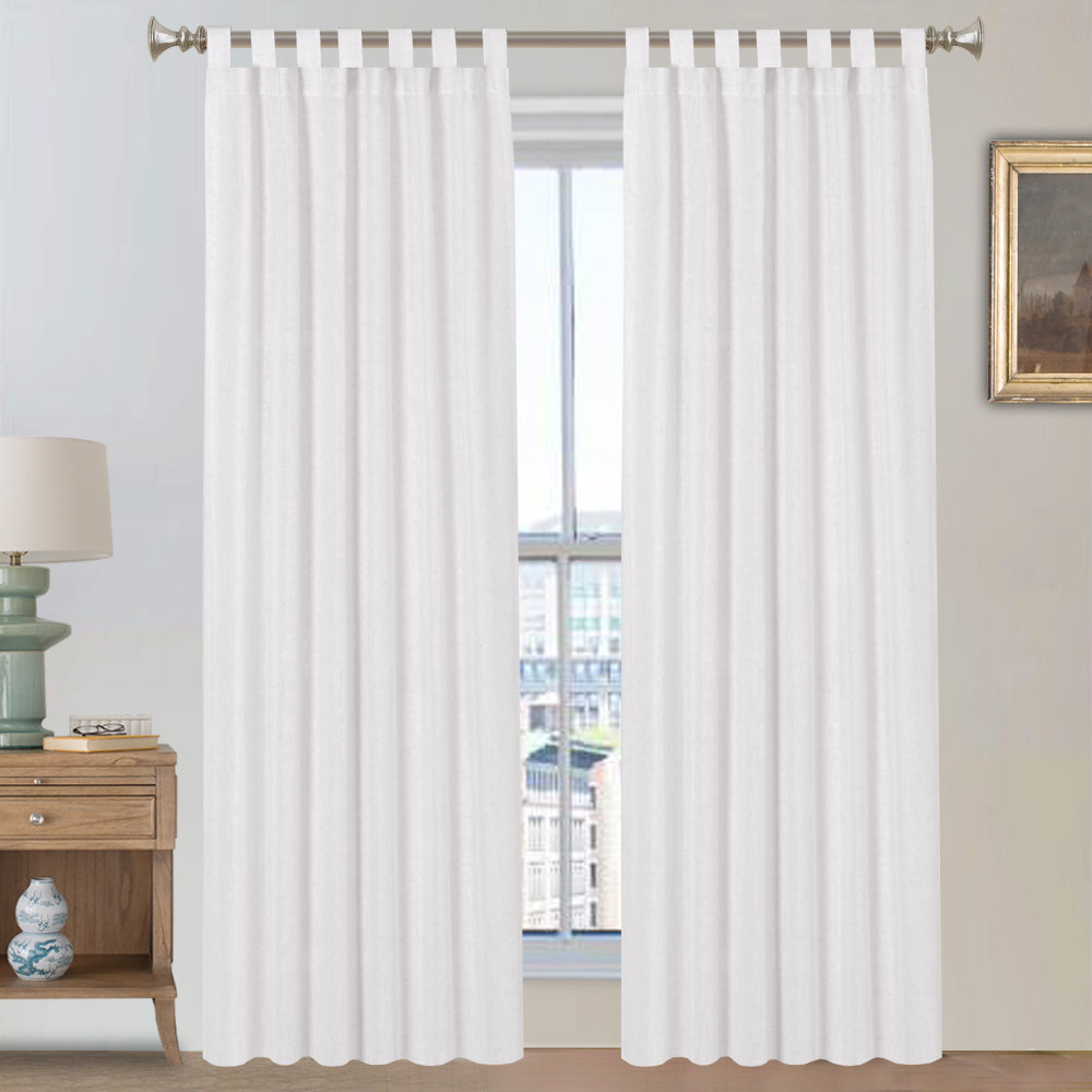 Tab Top Natural Linen Mixed Sheers Sold by 2 (52'' x 96'')