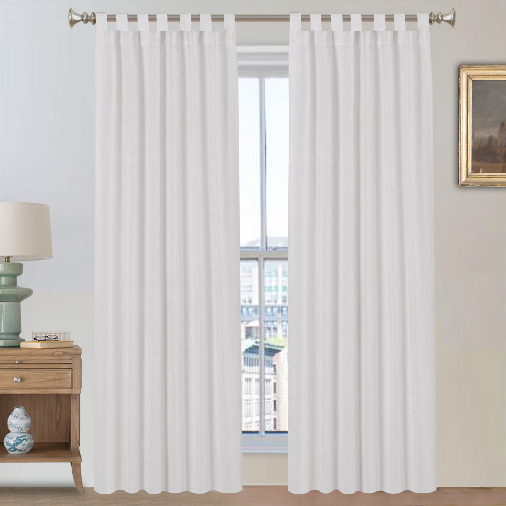 Tab Top Natural Linen Mixed Sheers Sold by 2 (52'' x 96'')