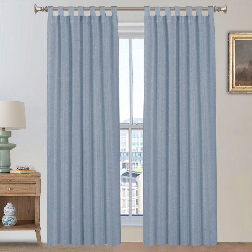 Tab Top Natural Linen Mixed Sheers Sold by 2 (52'' x 96'')
