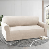 1-Piece Jacquard 4 Seater Sofa Slipcover