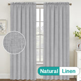 Rod Pocket Natural Linen Mixed Sheers Sold by 2 (52'' x 96'')